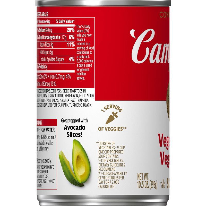 slide 11 of 11, Campbell's Condensed Vegetarian Vegetable Soup - 10.5oz, 10.5 oz