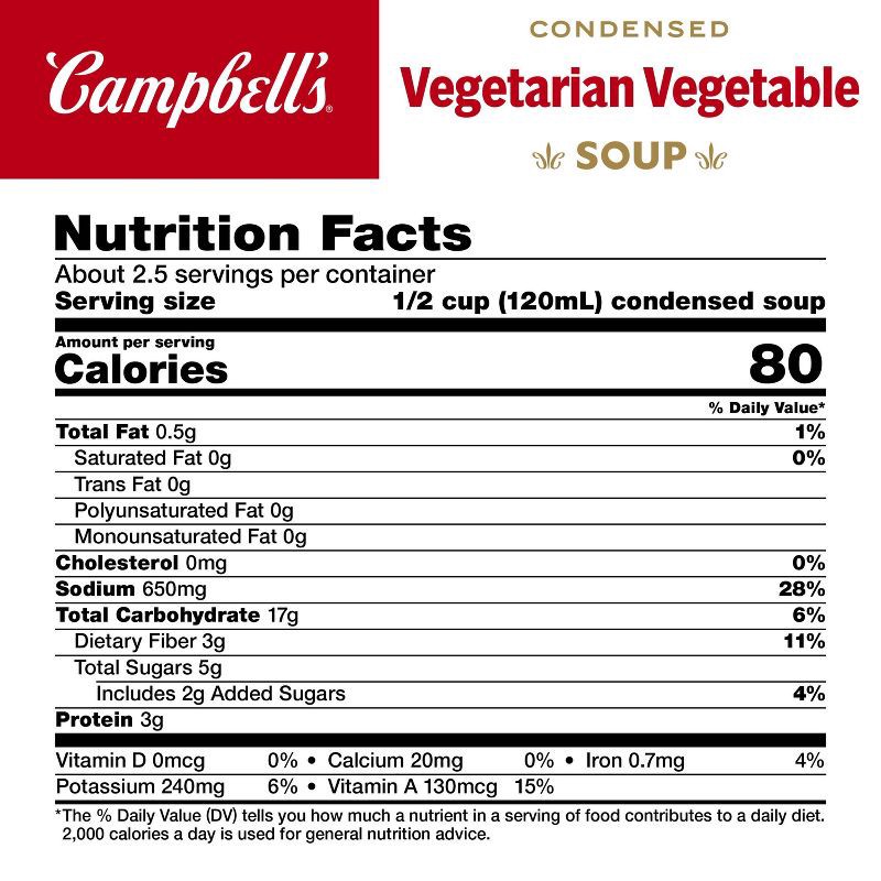 slide 7 of 11, Campbell's Condensed Vegetarian Vegetable Soup - 10.5oz, 10.5 oz