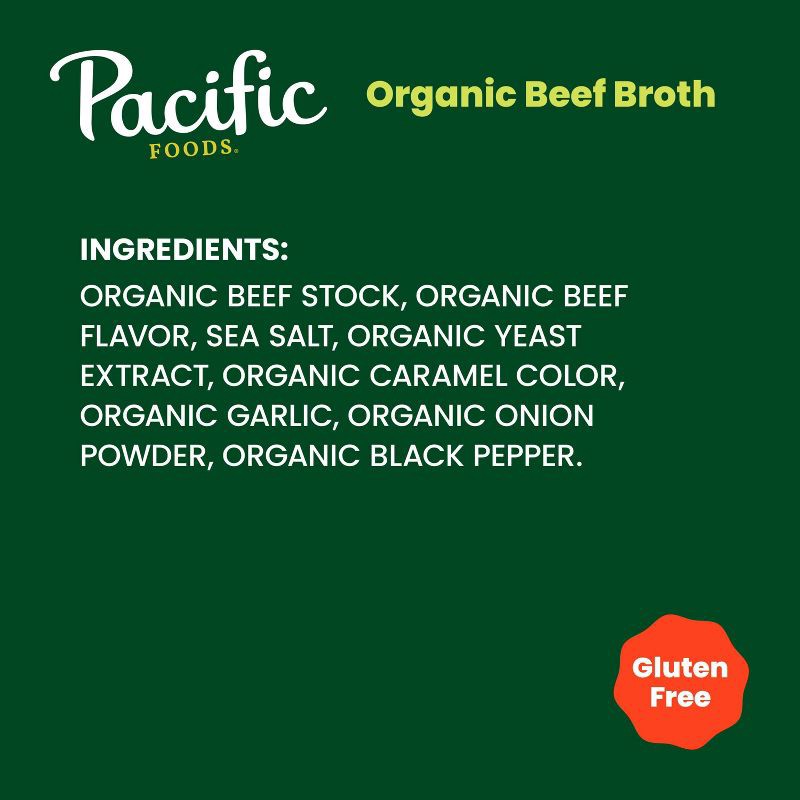 slide 5 of 10, Pacific Foods Gluten Free Organic Beef Broth - 32oz, 32 oz