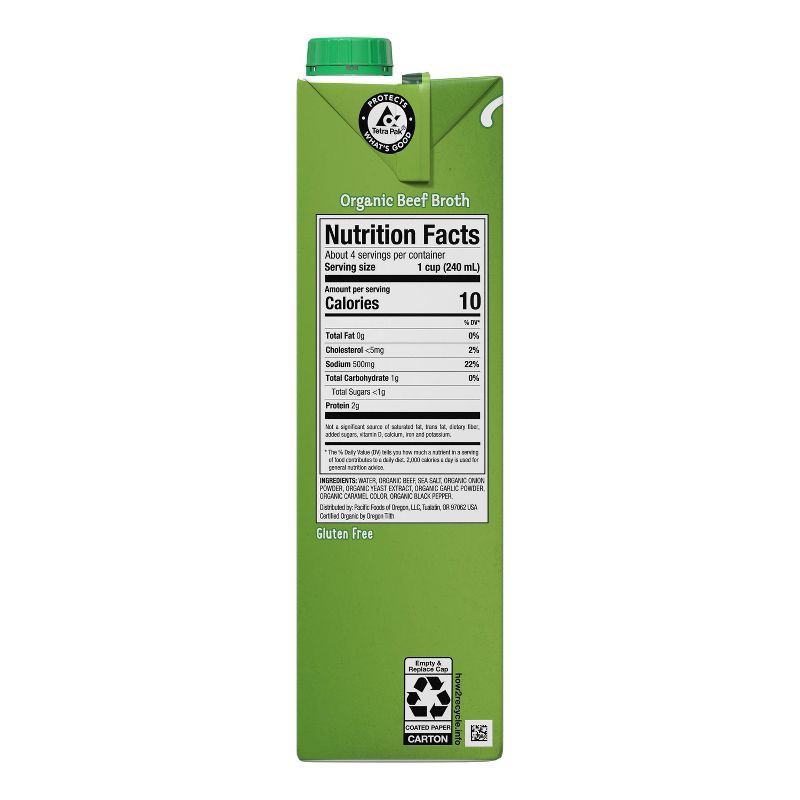 slide 10 of 10, Pacific Foods Gluten Free Organic Beef Broth - 32oz, 32 oz