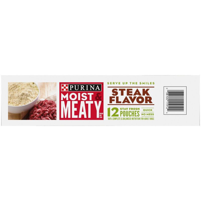 slide 5 of 7, Moist & Meaty Beef Steak Flavor Dry Dog Food - 12ct, 12 ct