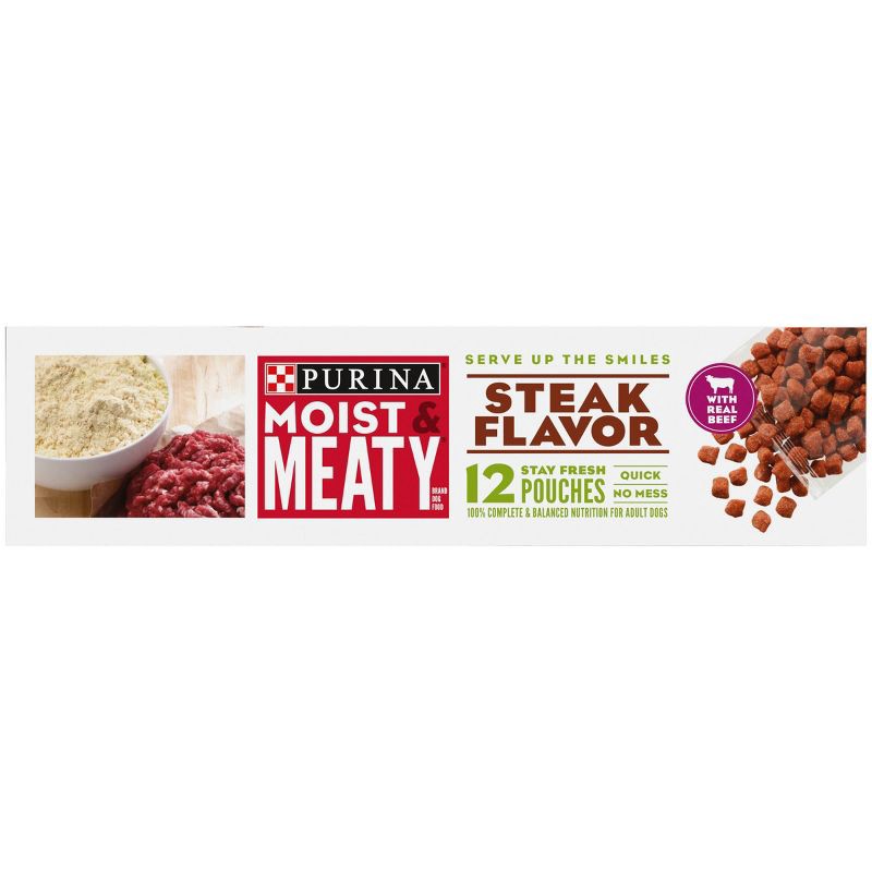 slide 7 of 7, Moist & Meaty Beef Steak Flavor Dry Dog Food - 12ct, 12 ct