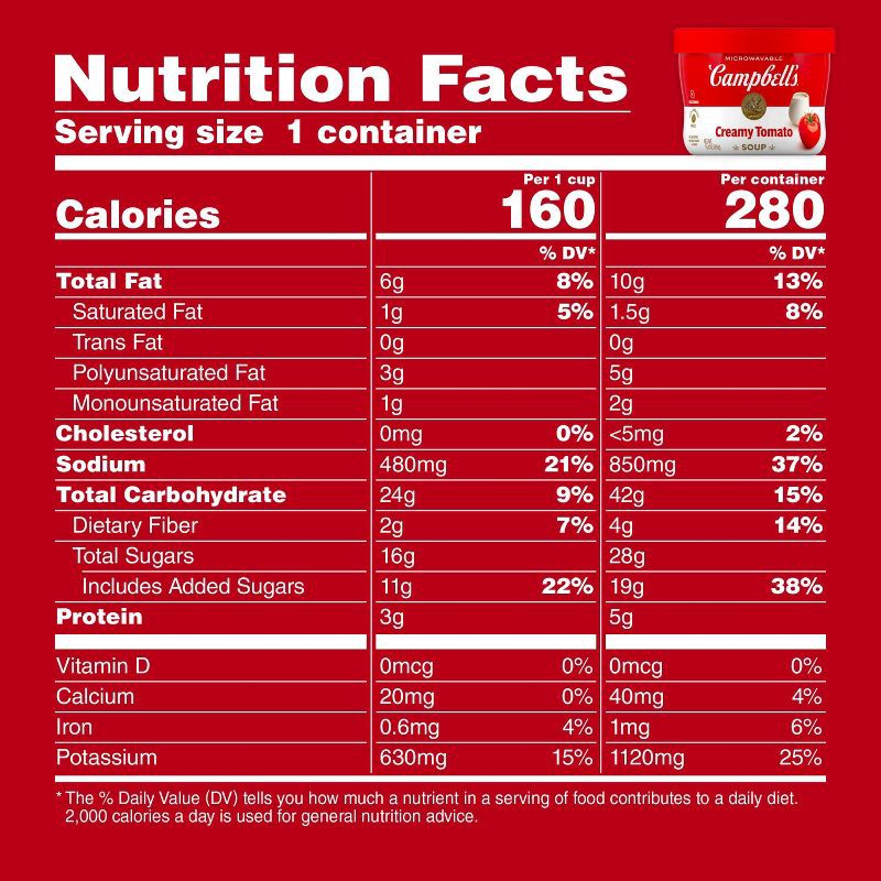 slide 4 of 11, Campbell's Creamy Tomato Soup Microwaveable Bowl - 15.4oz, 15.4 oz
