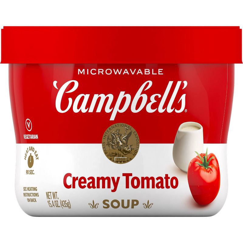 slide 7 of 11, Campbell's Creamy Tomato Soup Microwaveable Bowl - 15.4oz, 15.4 oz