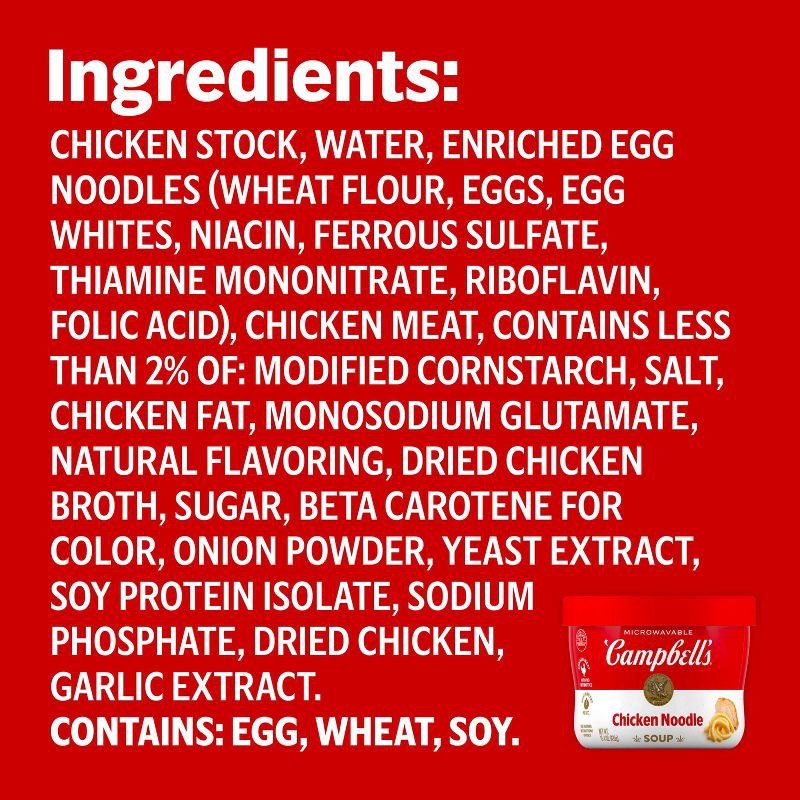 slide 5 of 10, Campbell's Chicken Noodle Soup Microwaveable Cup - 15.4oz, 15.4 oz