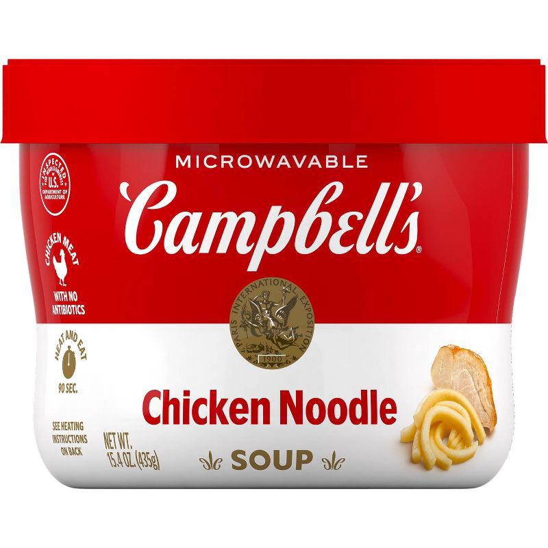 slide 7 of 10, Campbell's Chicken Noodle Soup Microwaveable Cup - 15.4oz, 15.4 oz