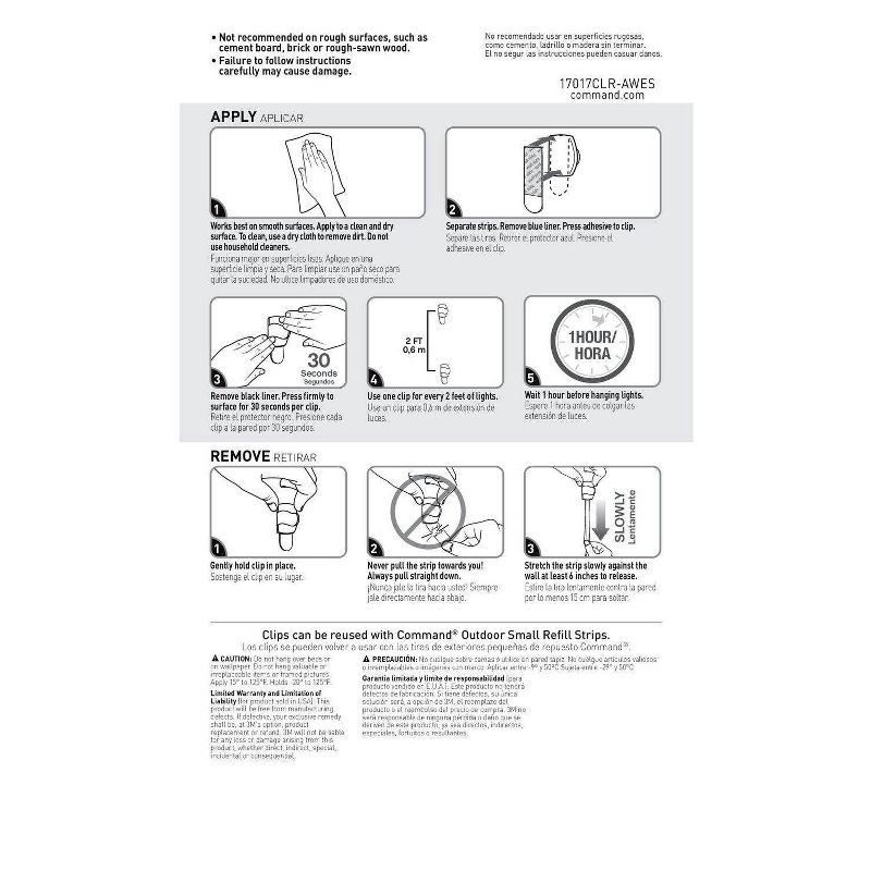 slide 9 of 12, Command Outdoor Light Clips, Clear, Damage Free Hanging of Christmas Decorations, 16 Clips, 1 ct