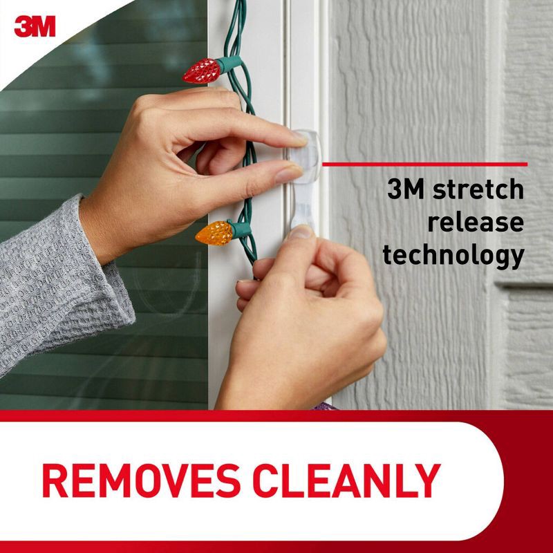 slide 12 of 13, Command 16pk Damage-Free Hanging Outdoor Light Clips with Adhesive Strips for Christmas Lights and Holiday Decoration, 16 ct