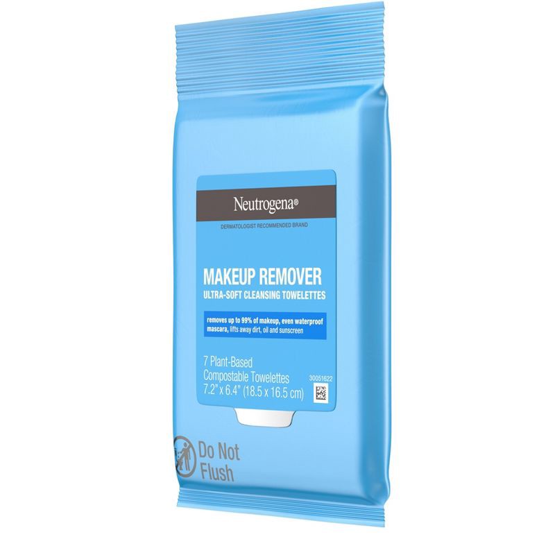 slide 4 of 7, Neutrogena Facial Cleansing Makeup Remover Wipes - Travel Pack - 7ct, 7 ct