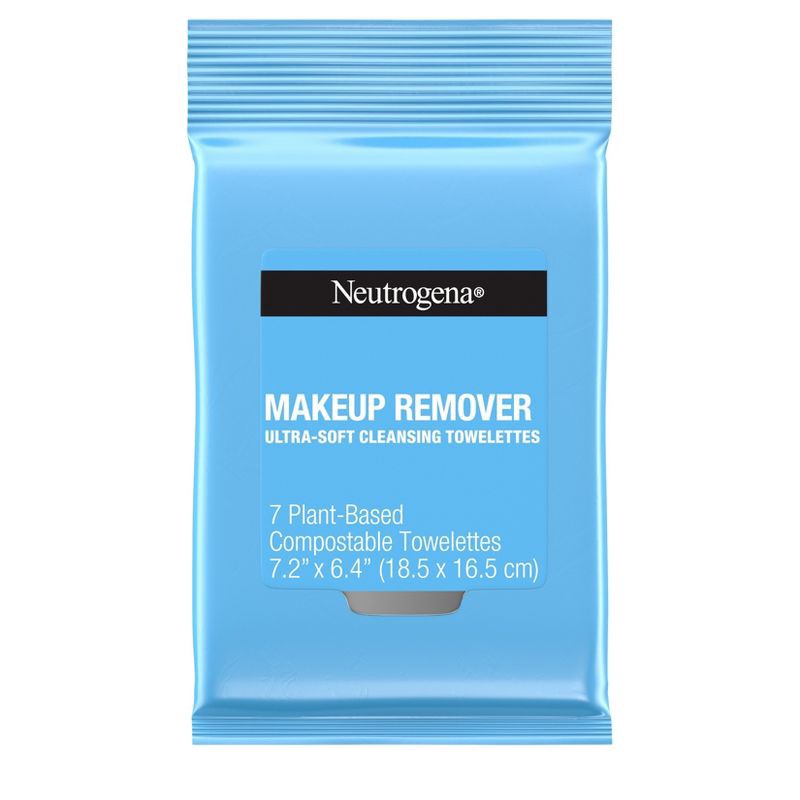 slide 1 of 7, Neutrogena Facial Cleansing Makeup Remover Wipes - Travel Pack - 7ct, 7 ct