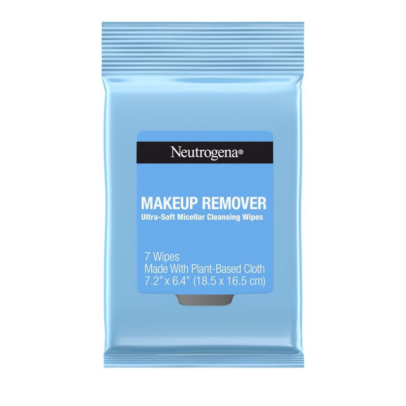 slide 1 of 9, Neutrogena Makeup Remover Wipes - Ultra Soft Micellar Facial Cleansing - Travel Pack - 7ct, 7 ct
