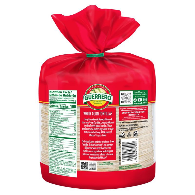 slide 2 of 7, Guerrero White Corn Tortillas - 4.16lb/80ct, 4.16 lb, 80 ct