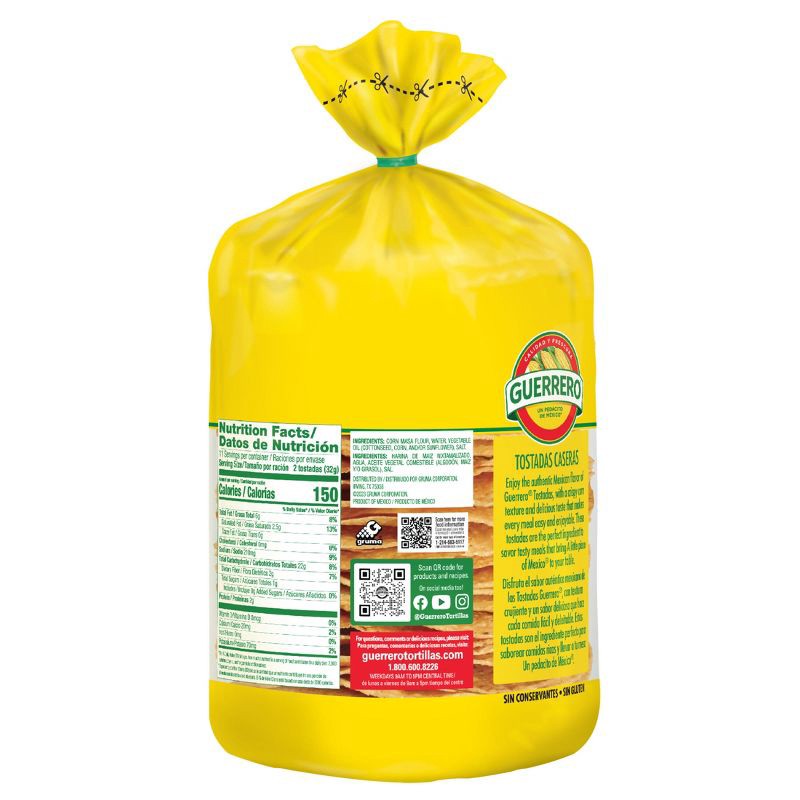 slide 2 of 10, Guerrero Tostadas Caseras Amarillas - 12.8oz/22ct, 12.8 oz, 22 ct