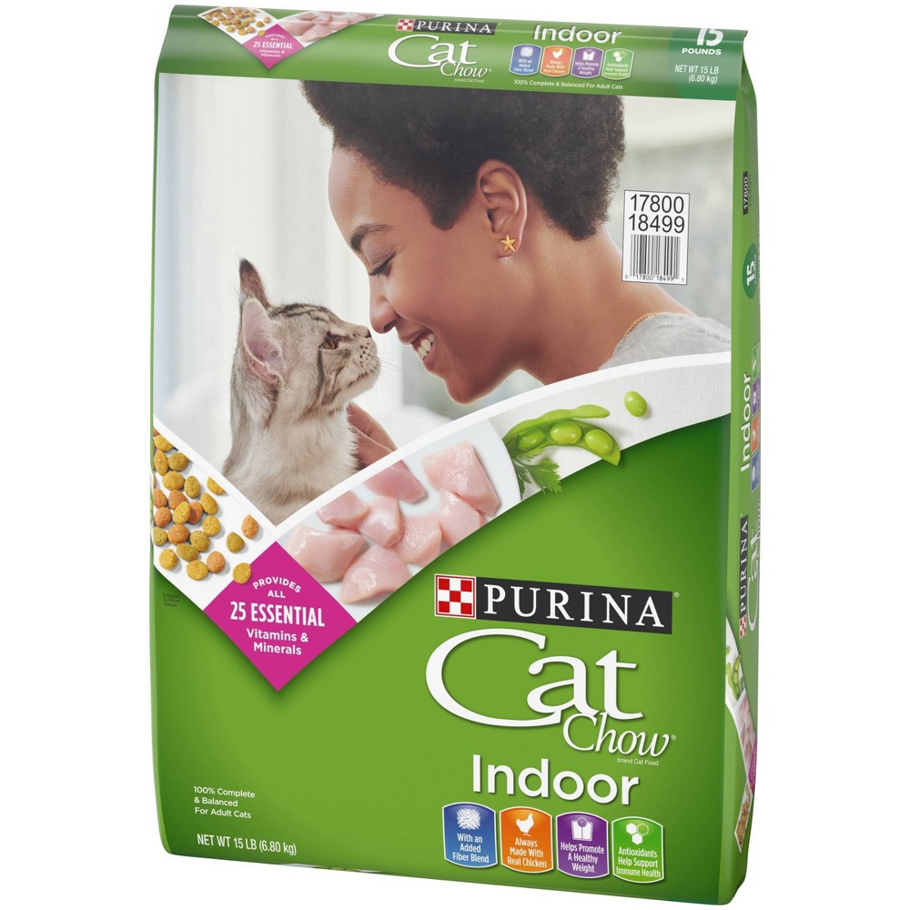 slide 5 of 5, Cat Chow Purina Cat Chow Indoor with Chicken Adult Complete & Balanced Dry Cat Food - 15lbs, 15 lb