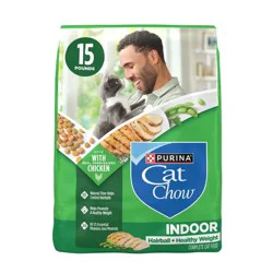 Purina Cat Chow Indoor Healthy Weight & Hairball Control Chicken Flavor Dry Cat Food - 15lbs