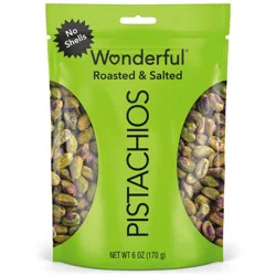 Wonderful Roasted & Salted Shelled Pistachios - 6oz
