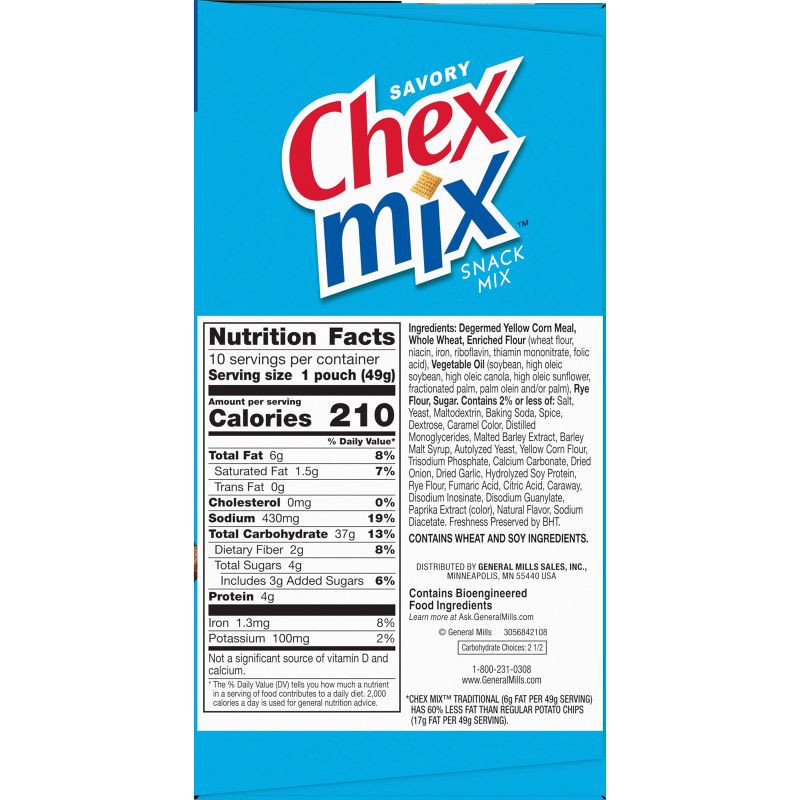 slide 6 of 10, Chex Mix Traditional Snack Mix Bags - 17.5oz/10ct, 10 ct; 17.5 oz