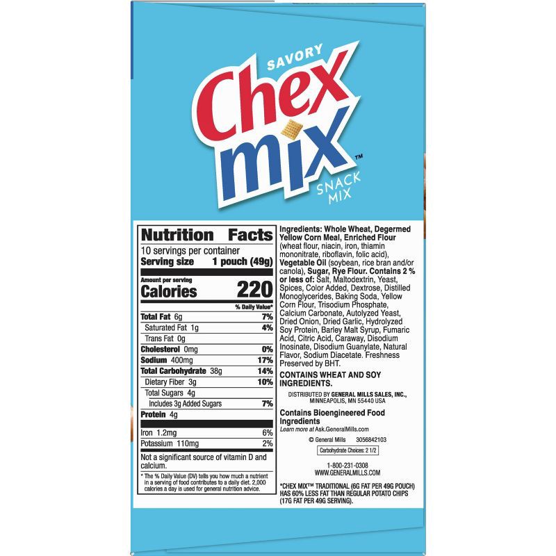 slide 8 of 10, Chex Mix Traditional Snack Mix Bags - 17.5oz/10ct, 10 ct; 17.5 oz