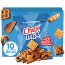 Chex Mix Traditional Snack Mix Bags - 17.5oz/10ct: Whole Grain, Cholesterol Free