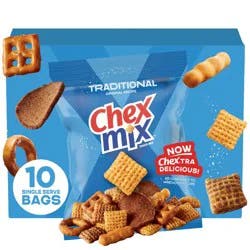 Chex Mix Traditional Snack Mix Bags - 17.5oz/10ct