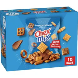 Chex Mix Traditional Snack Mix Bags - 17.5oz/10ct