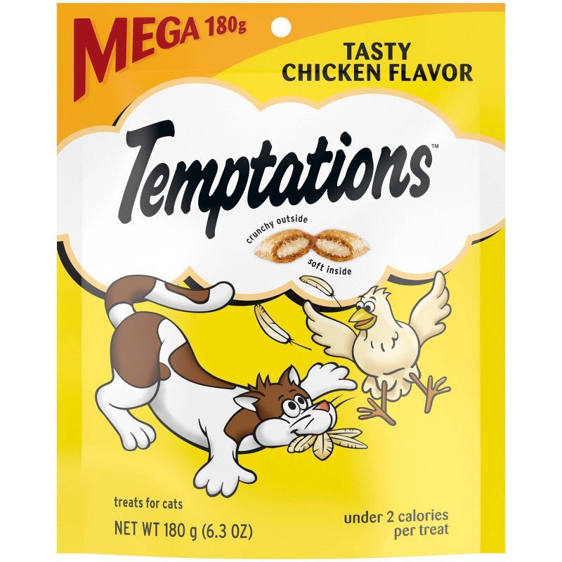 slide 1 of 10, Temptations Tasty Chicken Crunchy Cat Treats - 6.3oz, 6.3 oz