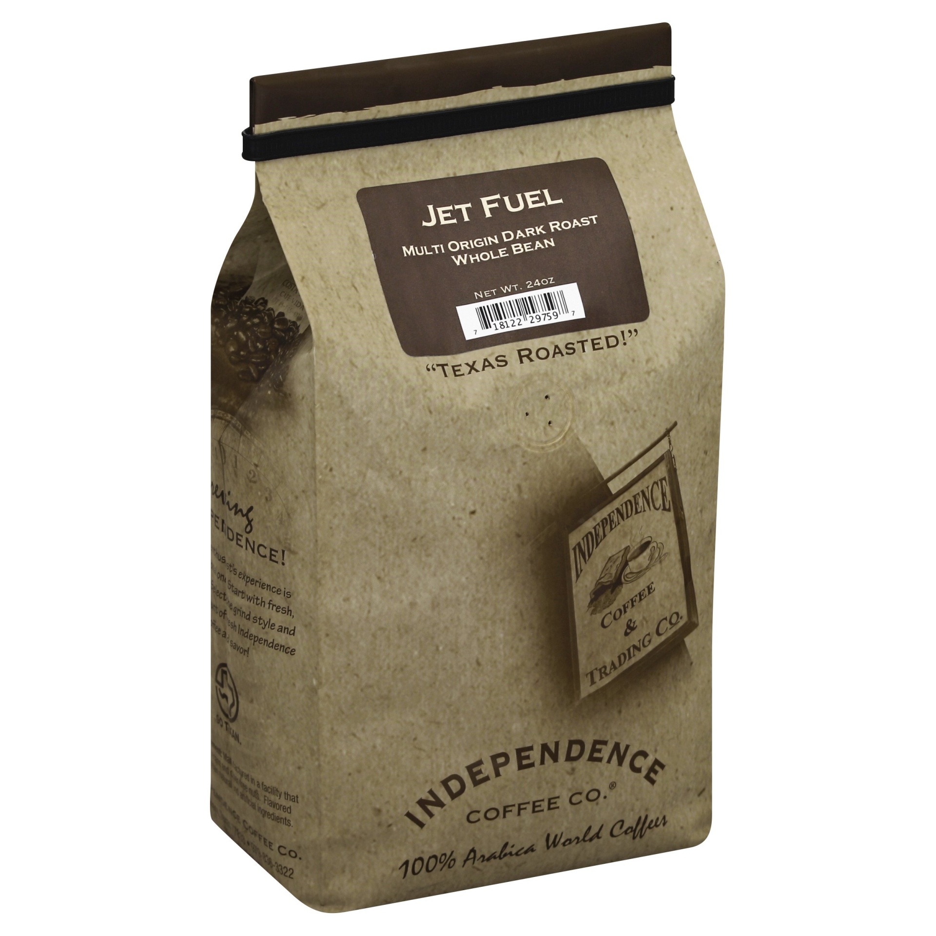 slide 1 of 6, Independence Coffee Co. Jet Fuel Roast Whole Bean Coffee, 24 oz