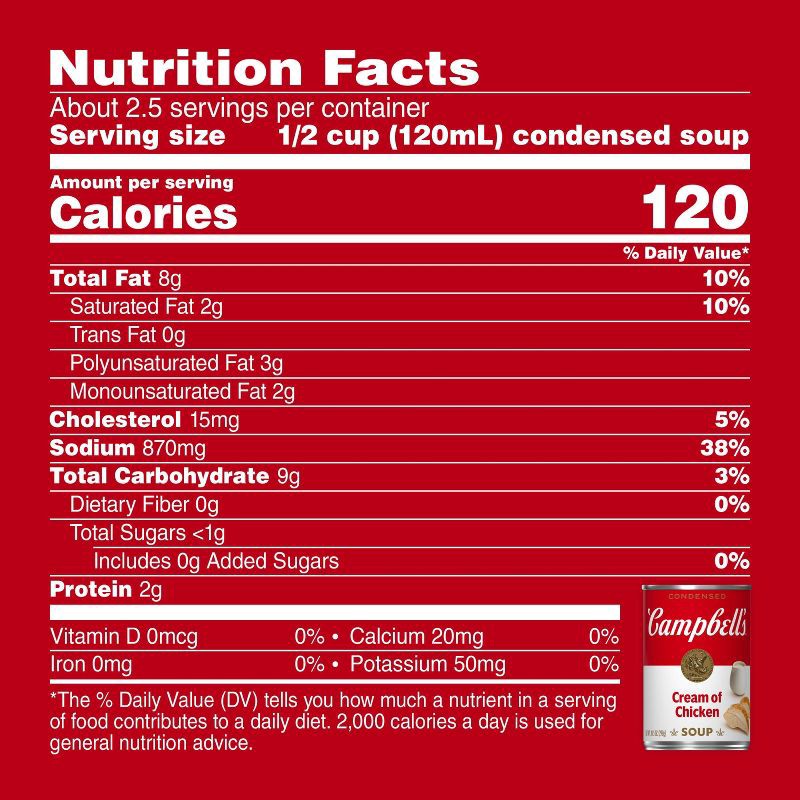 slide 6 of 12, Campbell's Condensed Cream of Chicken Soup - 10.5oz, 10.5 oz