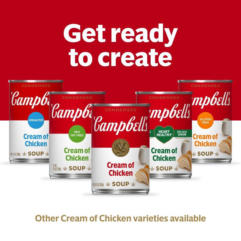 slide 9 of 12, Campbell's Condensed Cream of Chicken Soup - 10.5oz, 10.5 oz