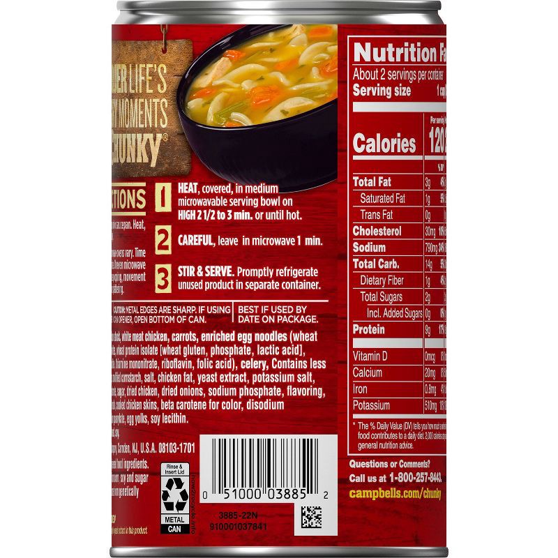 slide 12 of 13, Campbell's Chunky Classic Chicken Noodle Soup - 18.6oz, 18.6 oz