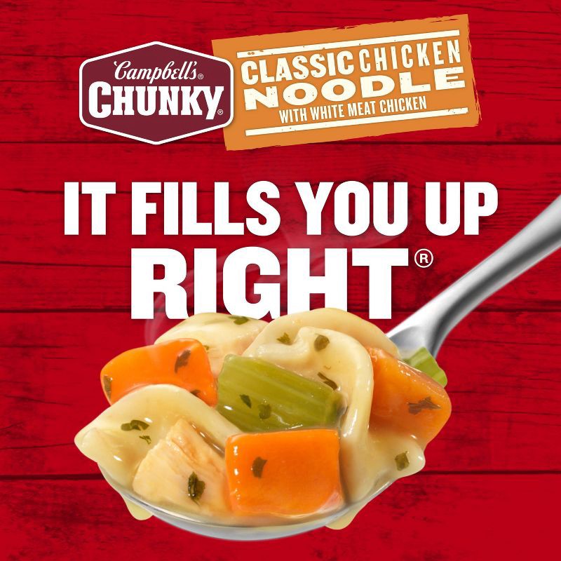 slide 6 of 13, Campbell's Chunky Classic Chicken Noodle Soup - 18.6oz, 18.6 oz