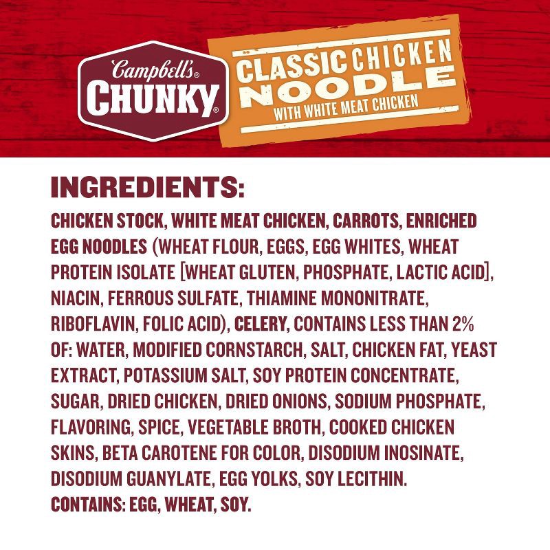 slide 9 of 13, Campbell's Chunky Classic Chicken Noodle Soup - 18.6oz, 18.6 oz