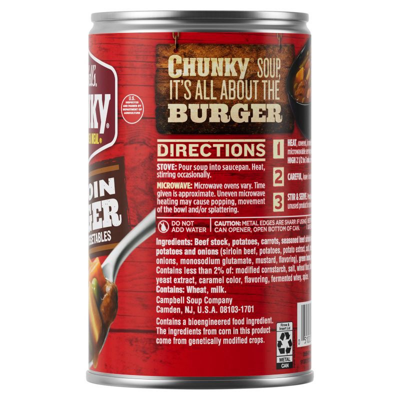 slide 12 of 14, Campbell's Chunky Sirloin Burger with Country Vegetables Soup - 18.8oz, 18.8 oz