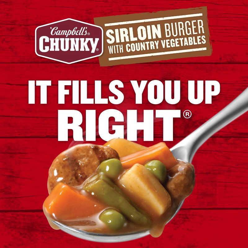 slide 6 of 14, Campbell's Chunky Sirloin Burger with Country Vegetables Soup - 18.8oz, 18.8 oz