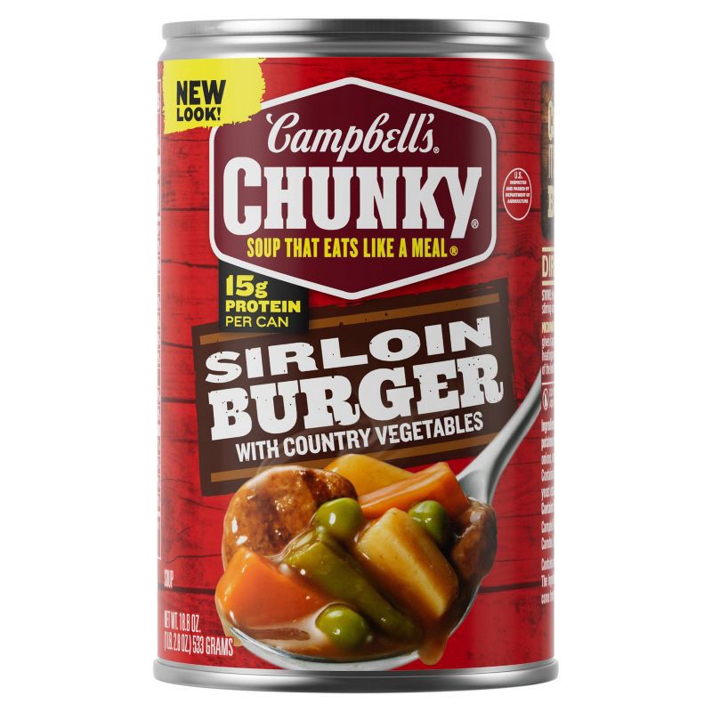 slide 11 of 14, Campbell's Chunky Sirloin Burger with Country Vegetables Soup - 18.8oz, 18.8 oz