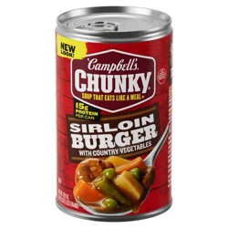 Campbell's Chunky Sirloin Burger with Country Vegetables Soup - 18.8oz