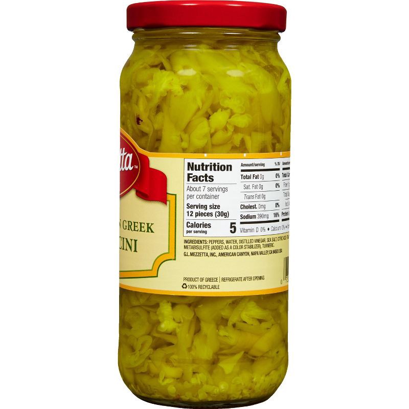 slide 6 of 6, Mezzetta Sliced Golden Greek Pepperoncini Medium Heat - 16oz, 16 oz