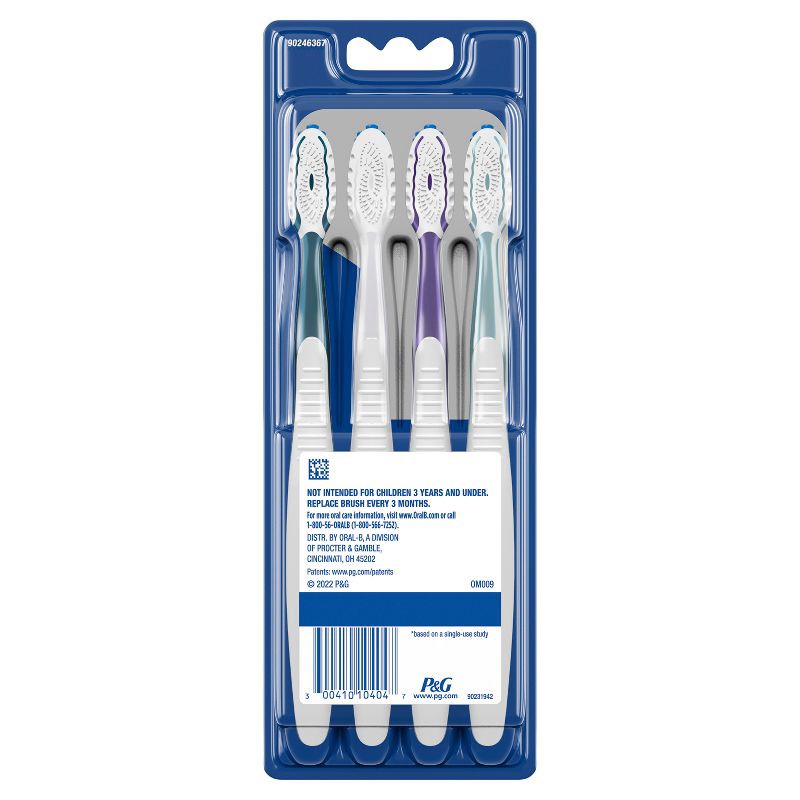 slide 3 of 11, Oral-B CrossAction All In One Toothbrushes, Deep Plaque Removal, Soft - 4ct, 4 ct