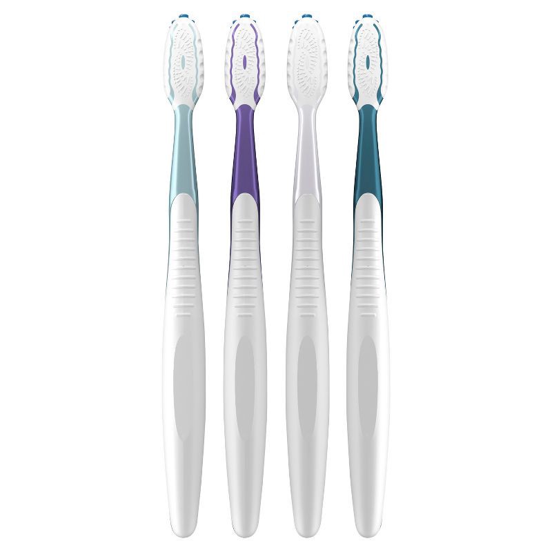 slide 9 of 9, Oral-B CrossAction All In One Toothbrushes, Deep Plaque Removal, Soft - 4ct, 4 ct