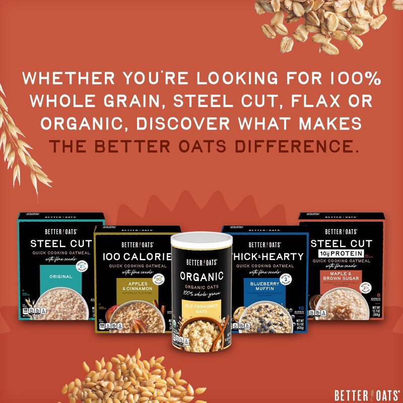 slide 7 of 12, Better Oats Revolution! Steel Cut Oats Maple & Brown Sugar Oatmeal - 10ct, 10 ct