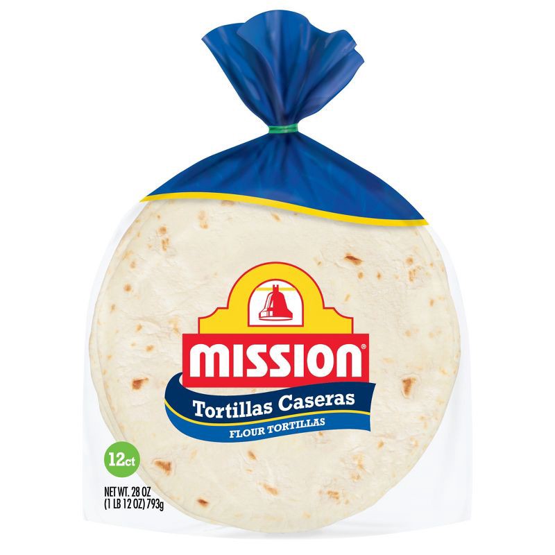 slide 1 of 4, Mission Tortillas Caseras Flour Tortillas - 28oz/12ct, 28 oz, 12 ct