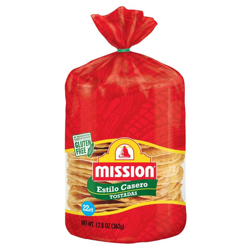 slide 1 of 5, Mission Estilo Casero Tostadas - 12.8oz/22ct, 12.8 oz, 22 ct