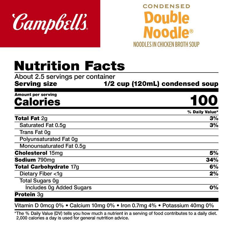 slide 8 of 12, Campbell's Condensed Double Noodle Soup - 10.5oz, 10.5 oz