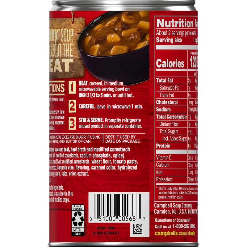 slide 13 of 14, Campbell's Chunky Steak and Potato Soup - 18.8oz, 18.8 oz
