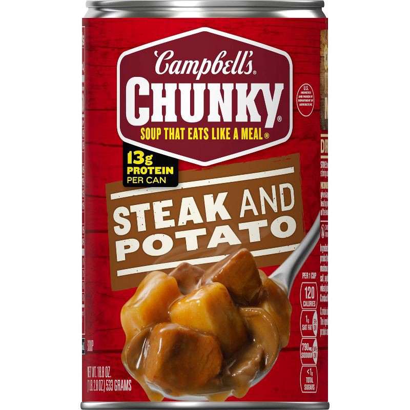 slide 11 of 14, Campbell's Chunky Steak and Potato Soup - 18.8oz, 18.8 oz