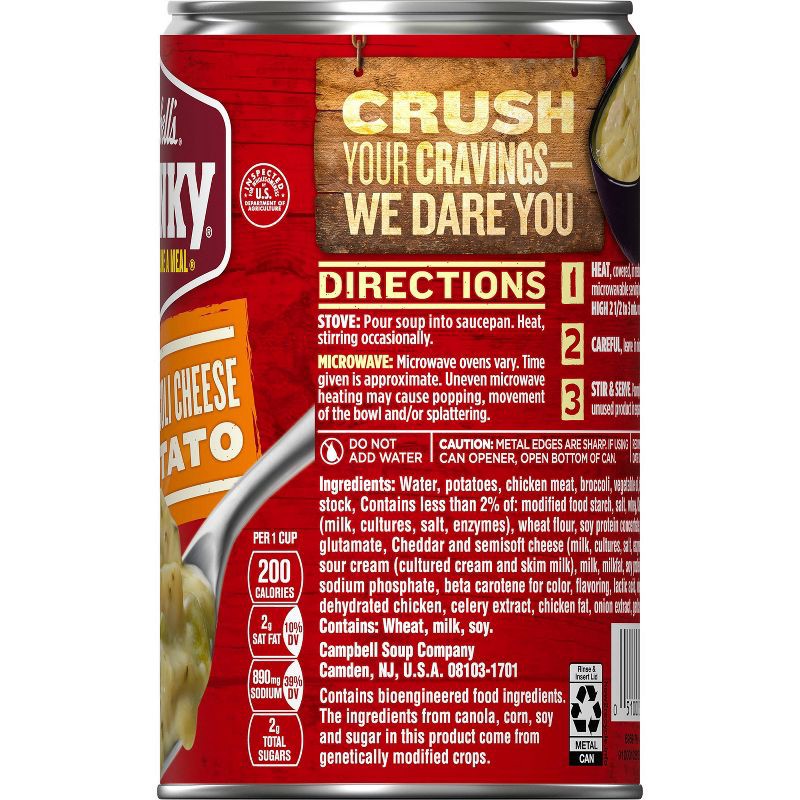 slide 12 of 14, Campbell's Chunky Chicken Broccoli Cheese with Potato Soup - 18.8oz, 18.8 oz