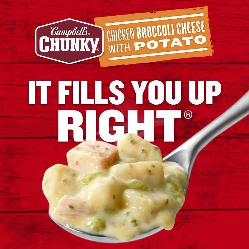 slide 6 of 14, Campbell's Chunky Chicken Broccoli Cheese with Potato Soup - 18.8oz, 18.8 oz