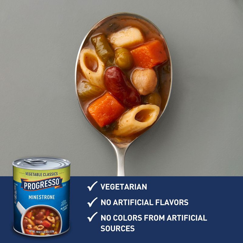 slide 3 of 8, Progresso Vegetable Classics Minestrone Soup - 19oz, 19 oz
