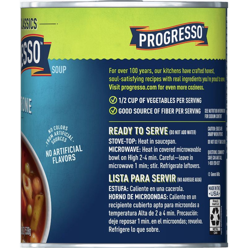 slide 6 of 8, Progresso Vegetable Classics Minestrone Soup - 19oz, 19 oz