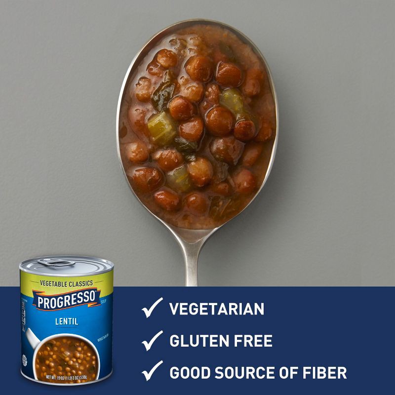 slide 4 of 8, Progresso Gluten Free Vegetable Classics Lentil Soup - 19oz, 19 oz
